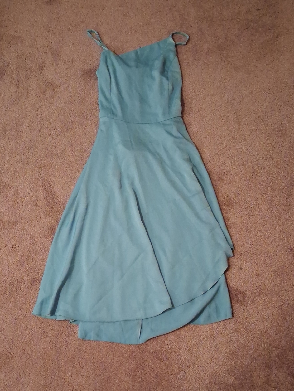 Women's Teal A-Line Spaghetti Strap Dress